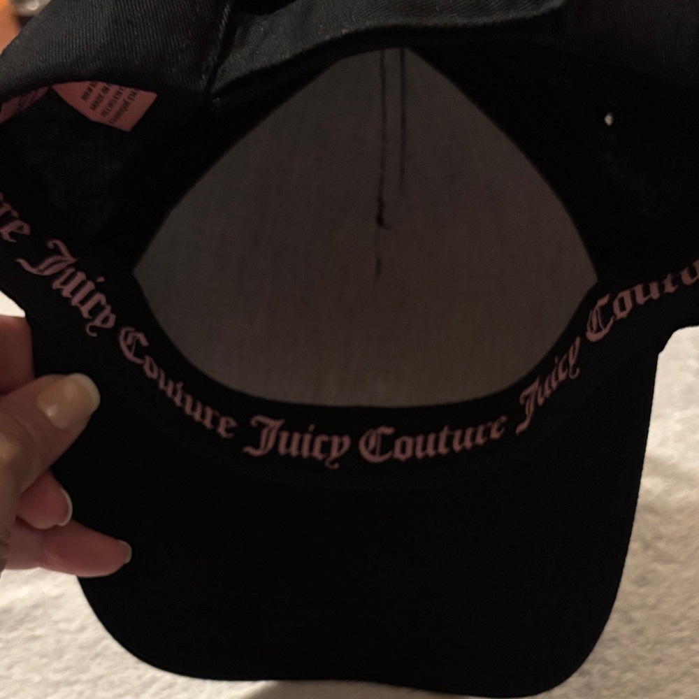 Juicy Couture Black SnapBack Cap with Rhinestone Logo BRAND NEW WITH TAGS - Picture 6 of 13
